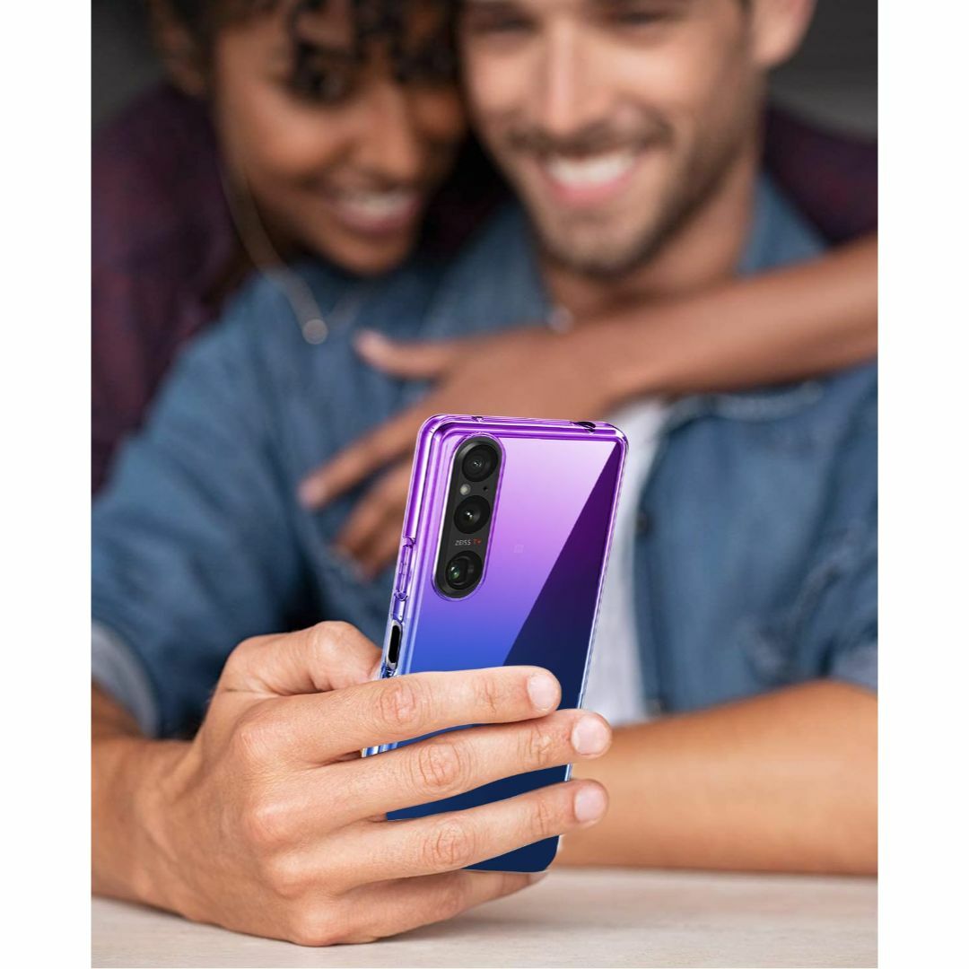 色:パープルブルー_サイズ:Xperia1V】Xperia 1 V ケース クの 色:パープルブルー_サイズ:Xperia1V】Xperia 1 V ケース クの