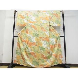 平和屋2■上質な小紋　草花文　逸品　DAAA6718ya(着物)