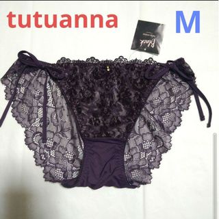 チュチュアンナ(tutuanna)の紫色　M　ショーツ　紐パン　チュチュアンナ　レディース　パンツ　下着ひも 花柄(ショーツ)