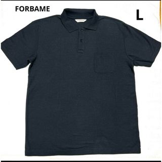 FORBAME ポロシャツ　黒　L(Tシャツ/カットソー(半袖/袖なし))