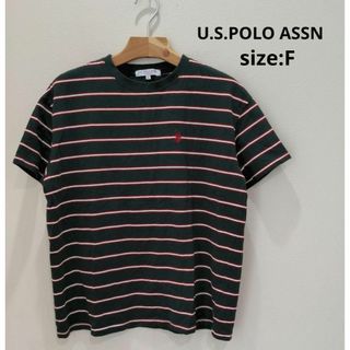 ユーエスポロアッスン U.S.POLO ASSN ボーダーTシャツ グリーン(Tシャツ(半袖/袖なし))