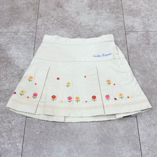 ミキハウス(mikihouse)の【 美品 】 ミキハウス キッズ 100cm 刺繍 スカート ボトムス 女の子(スカート)