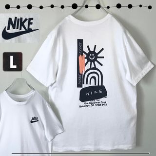 ナイキ(NIKE)のNIKE★INHALE,EXHALE「吸って、吐いて」グラフィックTシャツ★L(Tシャツ/カットソー(半袖/袖なし))