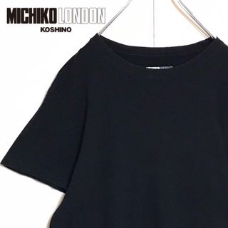 【アンダーウェア】ミチコロンドン　コットンTシャツ ブラック　K915