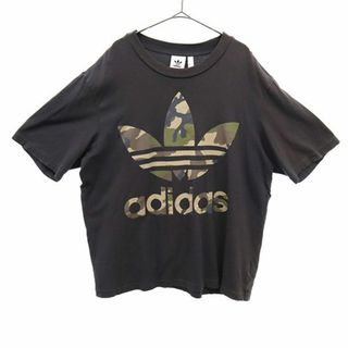 アディダス(adidas)のアディダス トレフォイルロゴ プリント 半袖 Tシャツ O グレー adidas メンズ(Tシャツ/カットソー(半袖/袖なし))