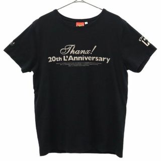 ラルクアンシエル 20周年 ツアー プリント 半袖 Tシャツ M ブラック L'Arc～en～Ciel バンT メンズ(Tシャツ/カットソー(半袖/袖なし))