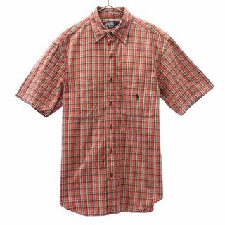 ポロバイラルフローレン 日本製 チェック 半袖 シャツ 160 レッド Polo by Ralph Lauren キッズ(ブラウス)