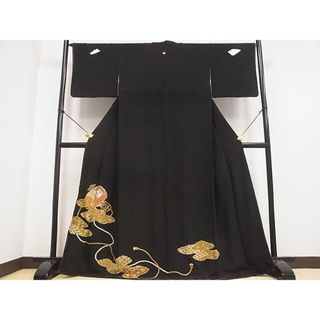 平和屋2■豪華黒留袖　駒刺&amp;#32353;　打ち出の小槌　吉祥雲花菱文　逸品　未使用　DAAA5851yyy(着物)