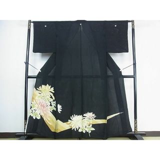 平和屋2■夏物　黒留袖　絽　乱菊　金糸　逸品　DAAC1668wb(着物)