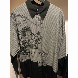 ヨウジヤマモト(Yohji Yamamoto)の『竈門炭治郎』 Switching Shirt Black(シャツ)