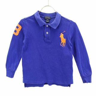 ポロラルフローレン(POLO RALPH LAUREN)のポロラルフローレン ビッグポニー 長袖 ポロシャツ 4 ブルー POLO RALPH LAUREN 鹿の子 キッズ(その他)