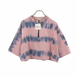 未使用 パブリックディザイア タイダイ 半袖 Tシャツ US14 ピンク系 PUBLIC DESIRE レディース(Tシャツ(半袖/袖なし))