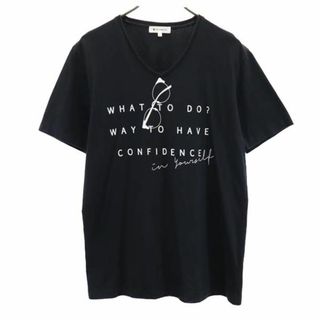 THE SHOP TK - ザショップティーケー 半袖 Vネック Tシャツ L ブラック系 THE SHOP TK メンズ