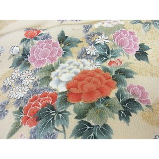 平和屋2■上質な小紋　草花文　逸品　DAAD3152sf(着物)