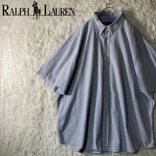 Ralph Lauren - 美品 ラルフローレン シアサッカー ストライプシャツ 3XB 大きいサイズ