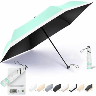 折りたたみ傘 軽量120g カーポン傘 日傘 折り畳み傘 晴雨兼用 緑 グリーン(傘)
