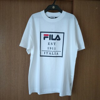 フィラ(FILA)の新品 未使用 FILA フィラ 半袖 Tシャツ メンズ Mサイズ 白色(Tシャツ/カットソー(半袖/袖なし))