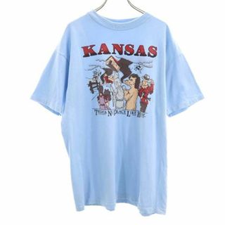 ヘインズ(Hanes)のヘインズ 80s ヴィンテージ USA製 青タグ KANSAS オズの魔法使い 半袖 Tシャツ XL ブルー系 Hanes メンズ(Tシャツ/カットソー(半袖/袖なし))