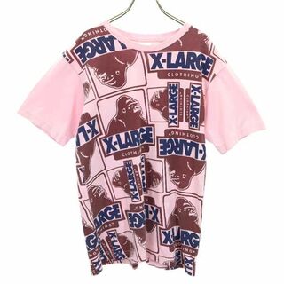 エクストララージ(XLARGE)のエクストララージ 総柄 半袖 Tシャツ M ピンク系 XLARGE メンズ(Tシャツ/カットソー(半袖/袖なし))