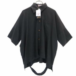 未使用 ヴィヴィアンウエストウッドレッドレーベル 半袖 シャツ 2 ブラック Vivienne Westwood RED LABEL レディース(シャツ/ブラウス(半袖/袖なし))