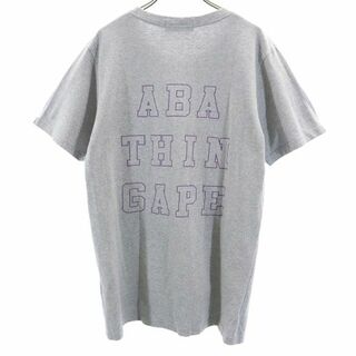 アベイシングエイプ(A BATHING APE)のアベイシングエイプ 日本製 バックプリント 半袖 Tシャツ M グレー系 A BATHING APE メンズ(Tシャツ/カットソー(半袖/袖なし))