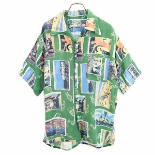 サンサーフ(Sun Surf)のサンサーフ ポラロイド写真風プリント 半袖 アロハシャツ 緑系 SUN SURF メンズ(シャツ)