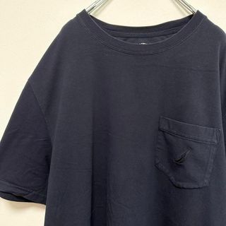 90s 古着　NAUTICA ノーティカ　ワンポイント　ポケット　半袖tシャツ