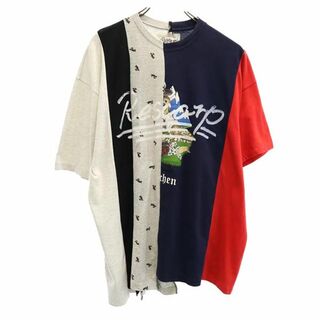 リスカープ 23ss リメイク 半袖 Tシャツ 紺×赤×グレー RESCARP メンズ(Tシャツ/カットソー(半袖/袖なし))