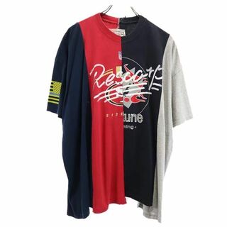 リスカープ 23ss リメイク 半袖 Tシャツ 赤×紺×グレー RESCARP メンズ(Tシャツ/カットソー(半袖/袖なし))