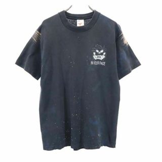 アルテックス 90s ワーナーブラザーズ ルーニーティーンズ プリント 半袖 Tシャツ M ブラック系 ARTEX オールド メンズ(Tシャツ/カットソー(半袖/袖なし))