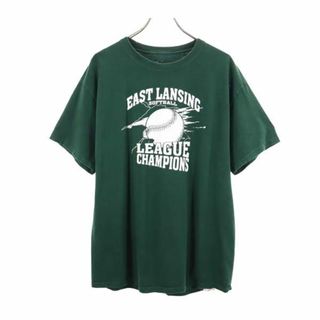 チャンピオン(Champion)のチャンピオン 半袖 Tシャツ L グリーン Champion クルーネック メンズ(Tシャツ/カットソー(半袖/袖なし))