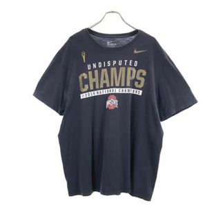 ナイキ(NIKE)のナイキ 半袖 Tシャツ XXL ネイビー NIKE 記念Tシャツ ビッグサイズ クルーネック メンズ(Tシャツ/カットソー(半袖/袖なし))