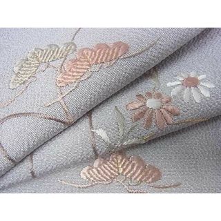 平和屋2■付下げ　総刺繍　枝花文　金糸　逸品　DAAD0286ar(着物)