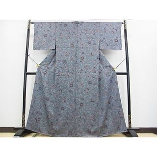 平和屋2■上質な小紋　花唐草文　逸品　DAAC7893ud(着物)