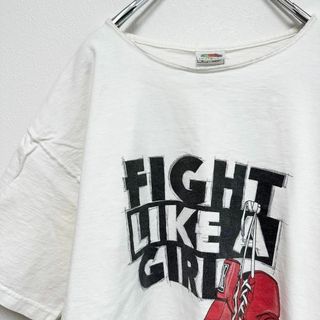 ビンテージ古着　メンズ　ホワイト　ボクシング　半袖tシャツ　白(Tシャツ/カットソー(半袖/袖なし))