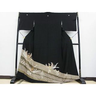 平和屋2■豪華黒留袖　鳳凰吉祥花文　金彩　逸品　DAAC6270fe(着物)