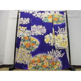 平和屋2■豪華振袖　駒刺繍　吉祥菱花文　暈し染め　金彩　逸品　DAAC4448ea(振袖)