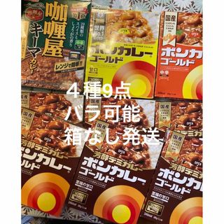 オオツカショクヒン(大塚食品)のボンカレー　ゴールド　他4種9点　中辛　甘口　【レア→】至福の甘口　デミカレー(レトルト食品)