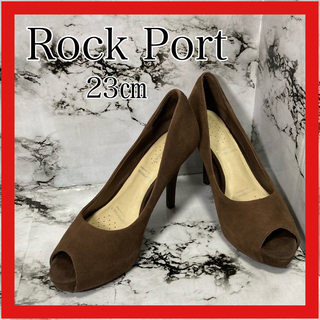 ロックポート(ROCKPORT)のROCK PORTロックポート　スエードパンプス 23㎝　オープントゥ(ハイヒール/パンプス)