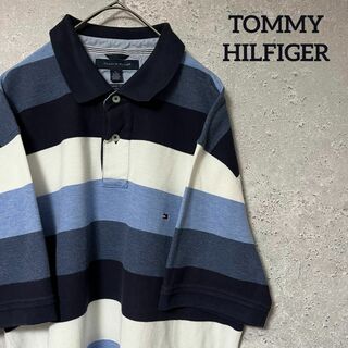トミーヒルフィガー(TOMMY HILFIGER)のTOMMY HILFIGER トミーヒルフィガー ポロシャツ ボーダー XL(ポロシャツ)