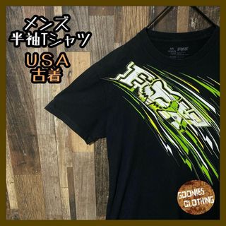 プリント tシャツ ブラック M ストリート ロゴ メンズ 古着 半袖(Tシャツ/カットソー(半袖/袖なし))