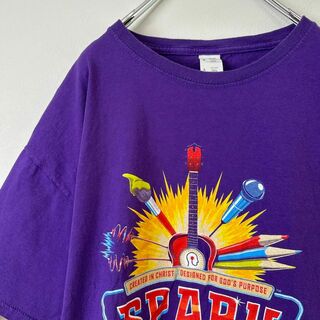 ビンテージ　古着　SPARK STUDIOS ミュージック　半袖tシャツ　L(Tシャツ/カットソー(半袖/袖なし))
