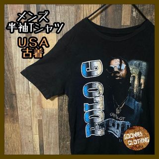 プリント tシャツ ブラック S ポロジー ラッパー ヒップホップ メンズ 半袖(Tシャツ/カットソー(半袖/袖なし))