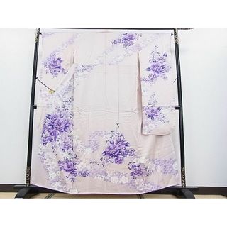 平和屋2■豪華振袖　草花文　暈し染め　銀彩　逸品　DAAC6386fe(振袖)