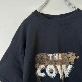 ビンテージ　古着　THE COW WHISPERER メンズ　半袖tシャツ　黒(Tシャツ/カットソー(半袖/袖なし))