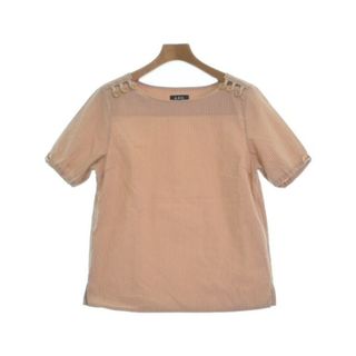 A.P.C. カジュアルシャツ M オレンジxベージュ(ストライプ) 【古着】【中古】(シャツ/ブラウス(長袖/七分))