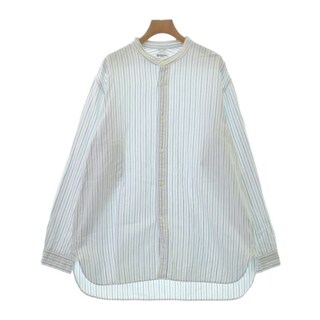 オーシバル(ORCIVAL)のORCIVAL オーシバル カジュアルシャツ 5(L位) 白x青(ストライプ) 【古着】【中古】(シャツ)