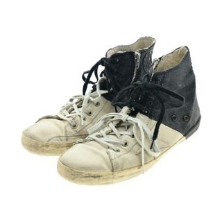 GOLDEN GOOSE スニーカー EU40(25cm位) 黒xオフホワイト 【古着】【中古】