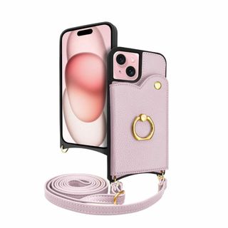 【色: ローズティ】シズカウィル iPhone 15 用 ケース ショルダー カ