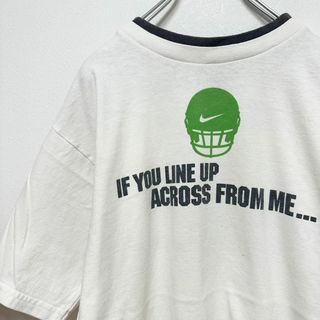 ナイキ(NIKE)の90s ビンテージ　古着　NIKE ナイキ　プリント　半袖　tシャツ　リンガー(Tシャツ(半袖/袖なし))